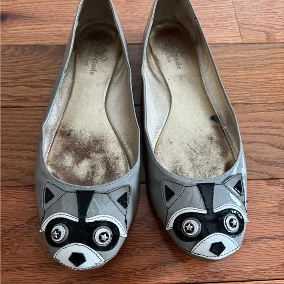 Kate Spade New York Patent Leather Raccoon Flats - Picture 3 of 4